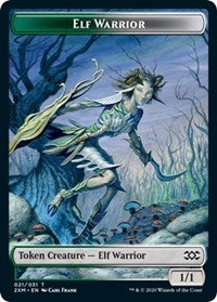 Elf Warrior // Plant Double-sided Token [Double Masters Tokens] | Rook's Games and More