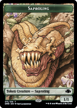 Goblin // Saproling Double-Sided Token [Dominaria Remastered Tokens] | Rook's Games and More