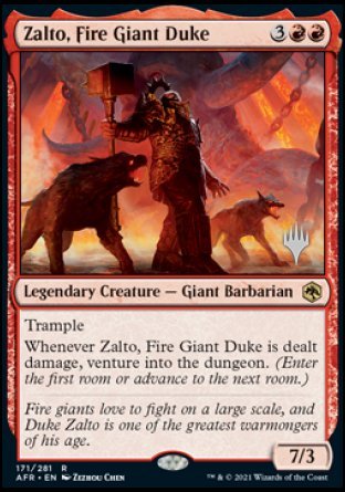 Zalto, Fire Giant Duke (Promo Pack) [Dungeons & Dragons: Adventures in the Forgotten Realms Promos] | Rook's Games and More