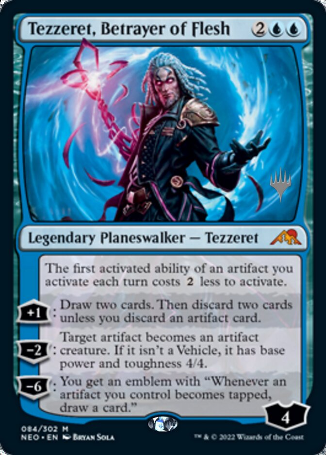 Tezzeret, Betrayer of Flesh (Promo Pack) [Kamigawa: Neon Dynasty Promos] | Rook's Games and More