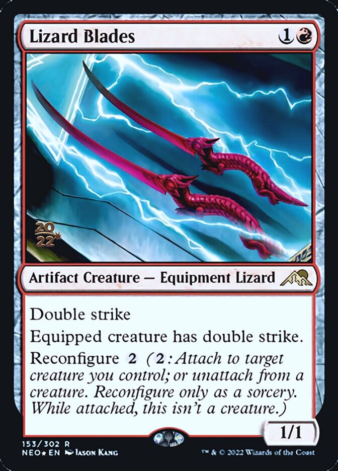 Lizard Blades [Kamigawa: Neon Dynasty Prerelease Promos] | Rook's Games and More