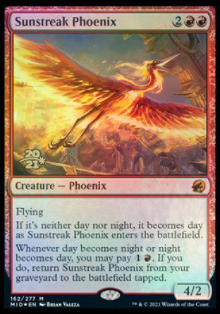 Sunstreak Phoenix [Innistrad: Midnight Hunt Prerelease Promos] | Rook's Games and More