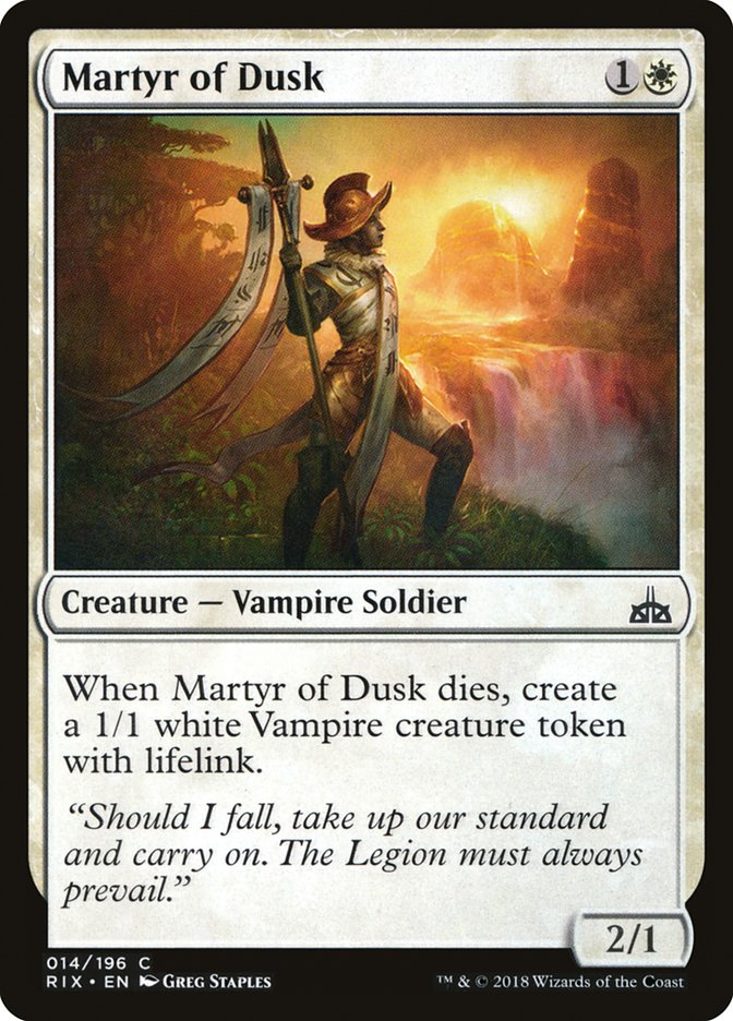 Martyr of Dusk [Rivals of Ixalan] | Rook's Games and More