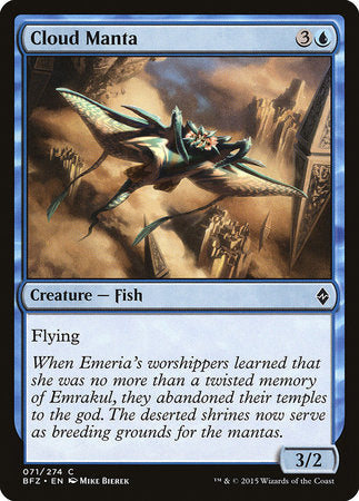 Cloud Manta [Battle for Zendikar] | Rook's Games and More