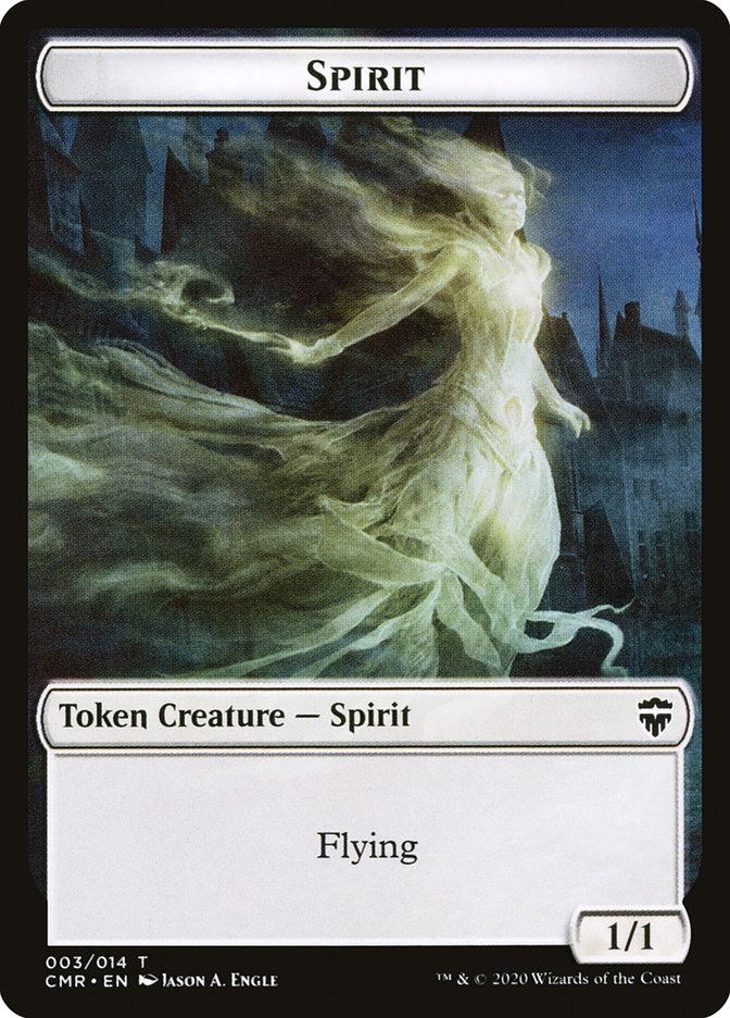 Copy (013) // Spirit Double-sided Token [Commander Legends Tokens] | Rook's Games and More