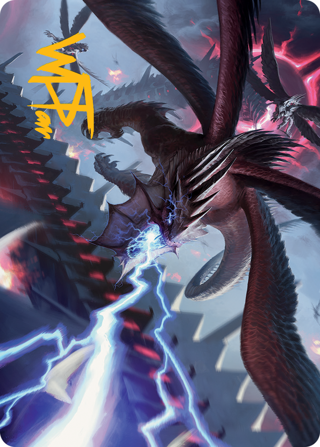 Defiant Thundermaw Art Card (Gold-Stamped Signature) [March of the Machine Art Series] | Rook's Games and More