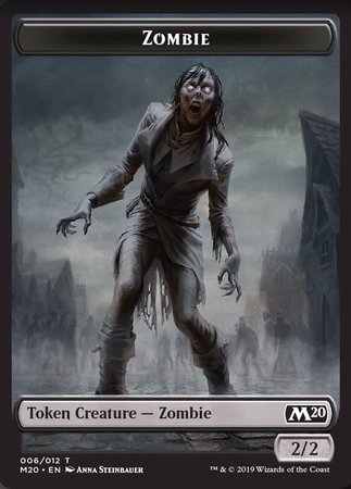 Zombie Token [Core Set 2020 Tokens] | Rook's Games and More