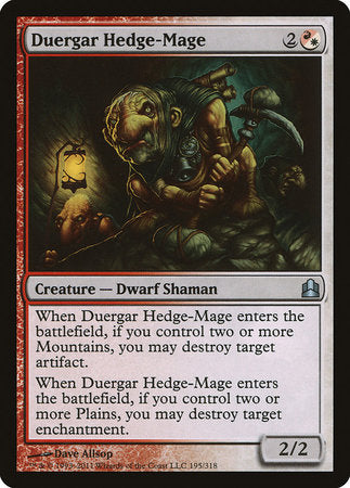 Duergar Hedge-Mage [Commander 2011] | Rook's Games and More