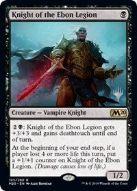 Knight of the Ebon Legion [Promo Pack: Core Set 2020] | Rook's Games and More