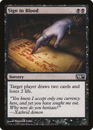 Sign in Blood [Magic 2010] | Rook's Games and More