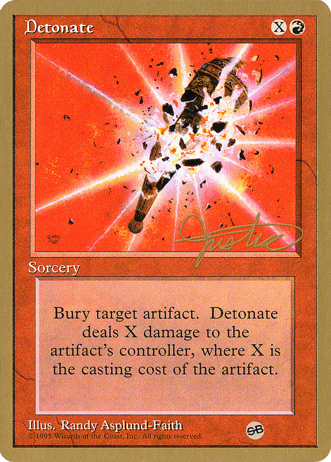 Detonate (Mark Justice) (SB) [Pro Tour Collector Set] | Rook's Games and More