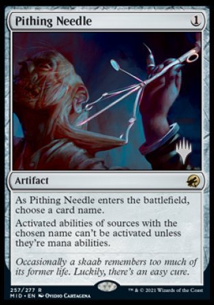 Pithing Needle (Promo Pack) [Innistrad: Midnight Hunt Promos] | Rook's Games and More