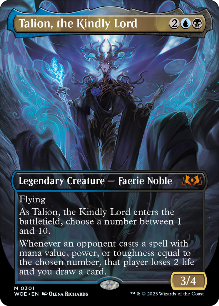 Talion, the Kindly Lord (Borderless Alternate Art) [Wilds of Eldraine] | Rook's Games and More