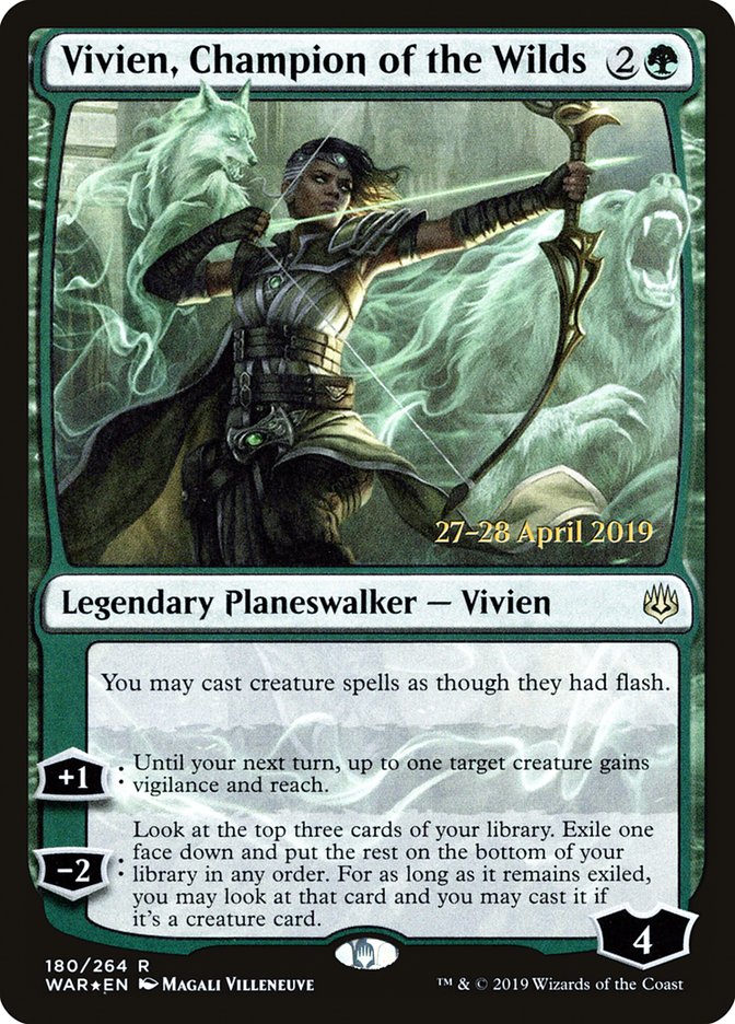Vivien, Champion of the Wilds  [War of the Spark Prerelease Promos] | Rook's Games and More