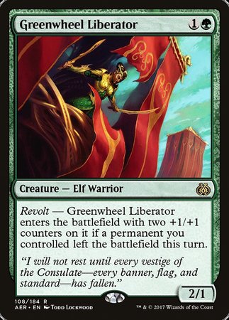 Greenwheel Liberator [Aether Revolt] | Rook's Games and More