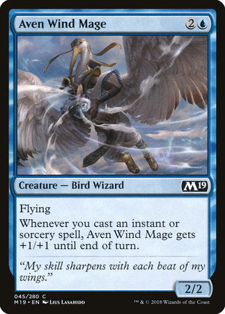 Aven Wind Mage [Core Set 2019] | Rook's Games and More