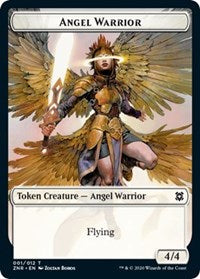 Angel Warrior // Hydra Double-sided Token [Zendikar Rising Tokens] | Rook's Games and More