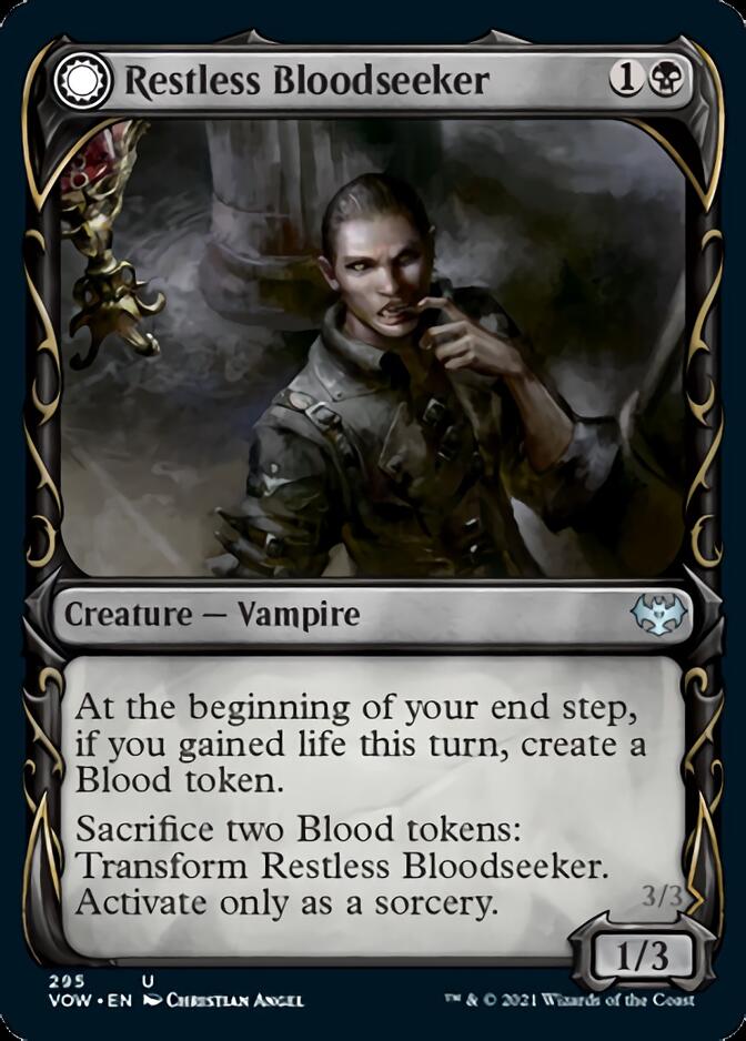 Restless Bloodseeker // Bloodsoaked Reveler (Showcase Fang Frame) [Innistrad: Crimson Vow] | Rook's Games and More