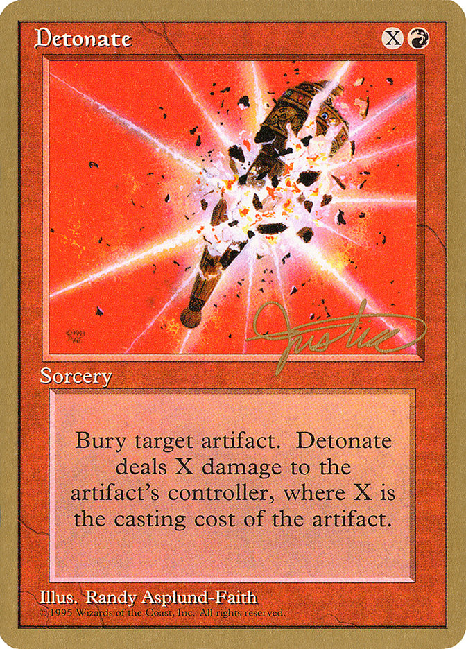 Detonate (Mark Justice) [Pro Tour Collector Set] | Rook's Games and More