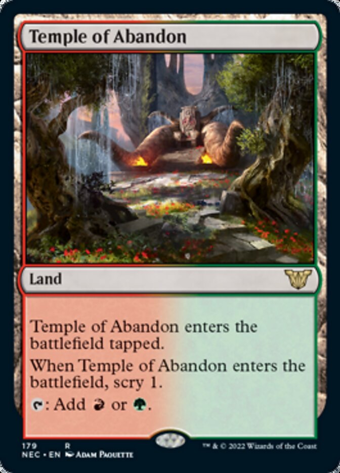 Temple of Abandon [Kamigawa: Neon Dynasty Commander] | Rook's Games and More