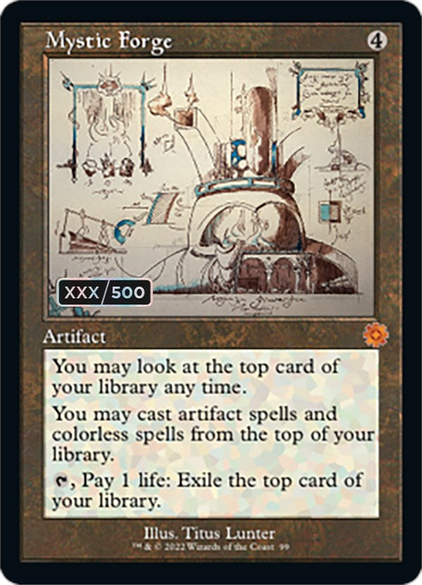 Mystic Forge (Retro Schematic) (Serial Numbered) [The Brothers' War Retro Artifacts] | Rook's Games and More
