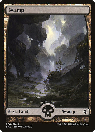 Swamp (264) - Full Art [Battle for Zendikar] | Rook's Games and More