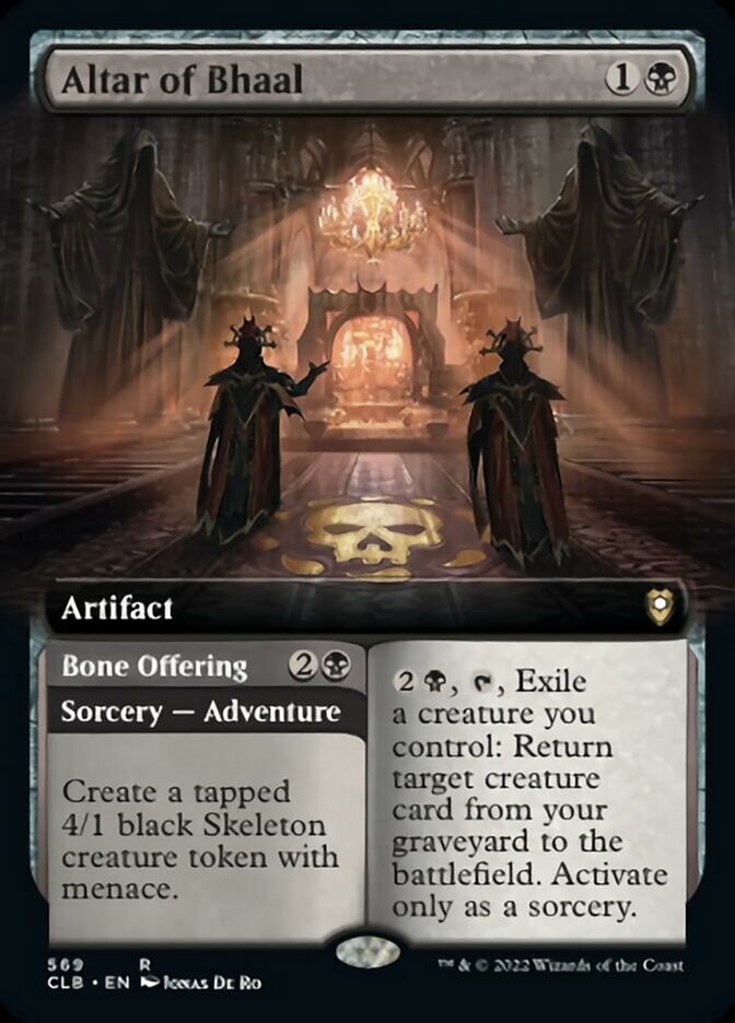 Altar of Bhaal // Bone Offering (Extended Art) [Commander Legends: Battle for Baldur's Gate] | Rook's Games and More