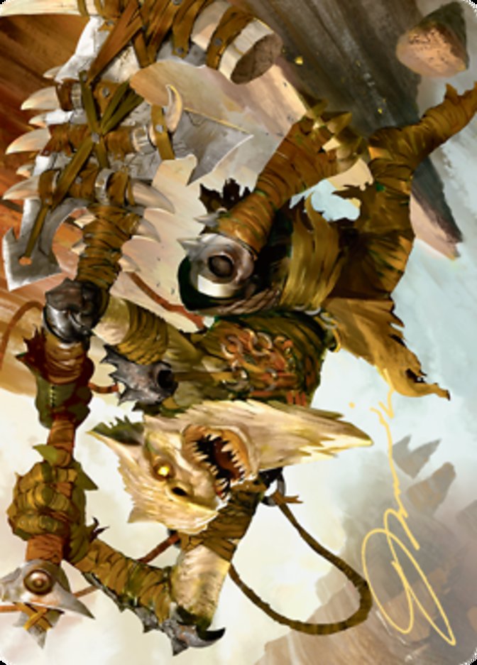 Teeterpeak Ambusher Art Card (Gold-Stamped Signature) [Zendikar Rising Art Series] | Rook's Games and More
