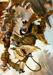Teeterpeak Ambusher Art Card (Gold-Stamped Signature) [Zendikar Rising Art Series]