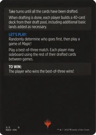 Winchester Draft (Magic Minigame) [Kamigawa: Neon Dynasty Minigame] | Rook's Games and More