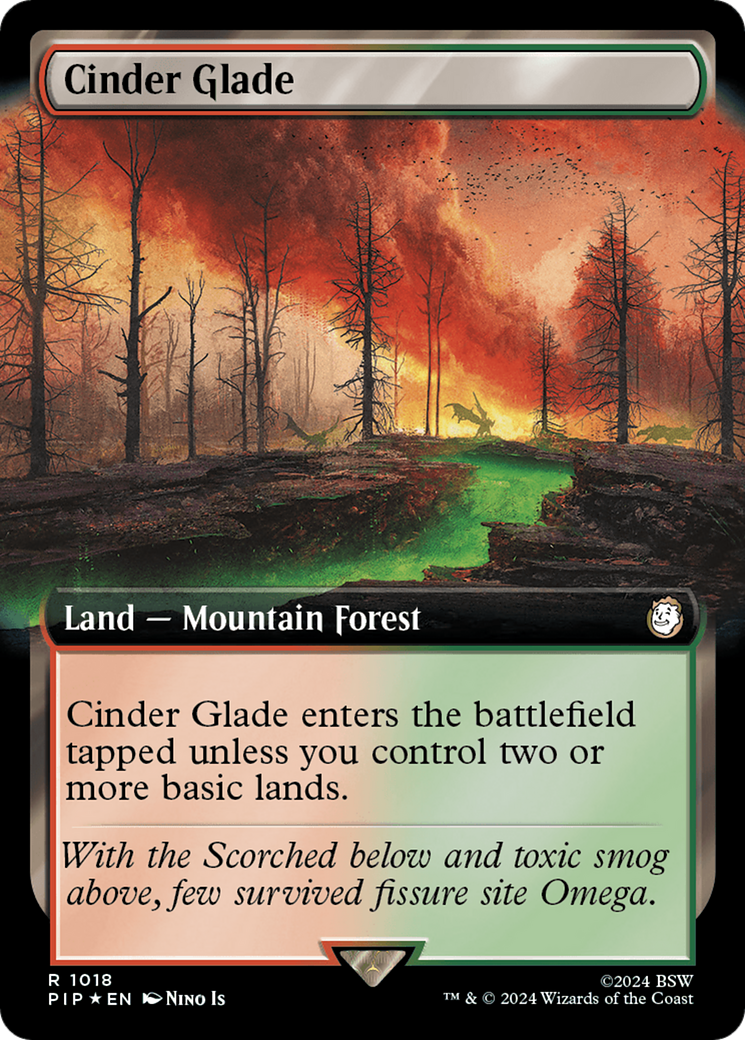 Cinder Glade (Extended Art) (Surge Foil) [Fallout] | Rook's Games and More