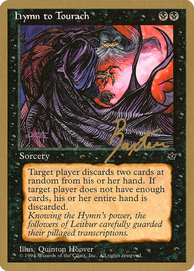 Hymn to Tourach (Cloak) (George Baxter) [Pro Tour Collector Set] | Rook's Games and More