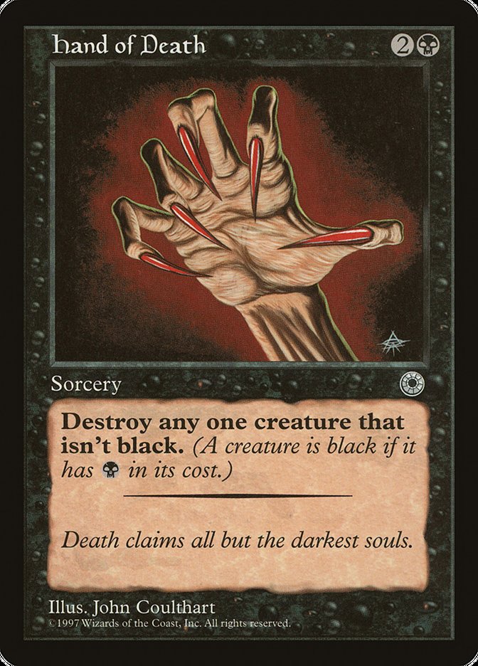 Hand of Death (With Creature Color Explanation) [Portal] | Rook's Games and More