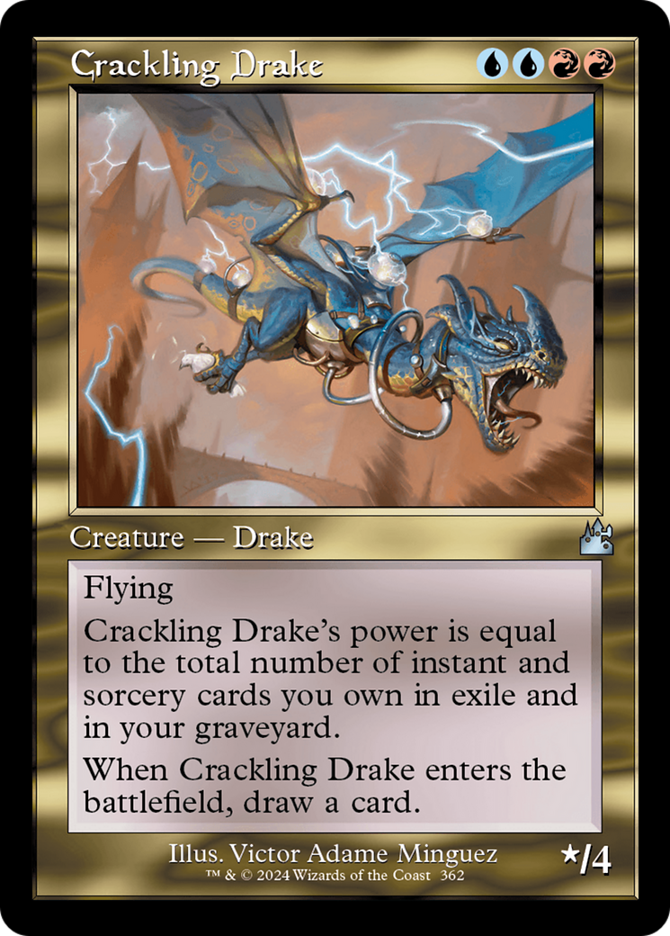 Crackling Drake (Retro Frame) [Ravnica Remastered] | Rook's Games and More