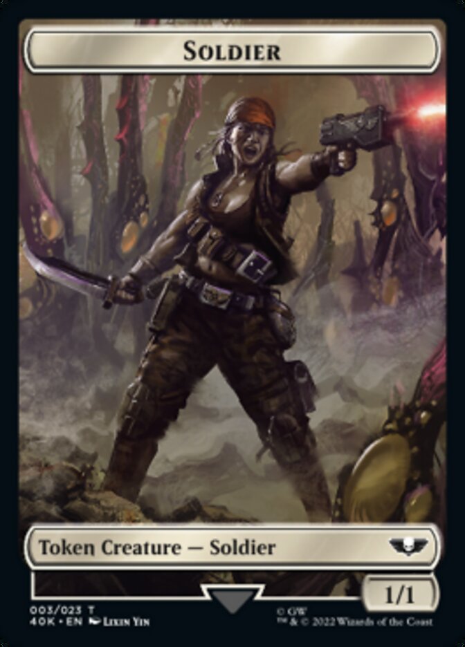 Soldier (003) // Sicarian Infiltrator Double-sided Token [Universes Beyond: Warhammer 40,000 Tokens] | Rook's Games and More