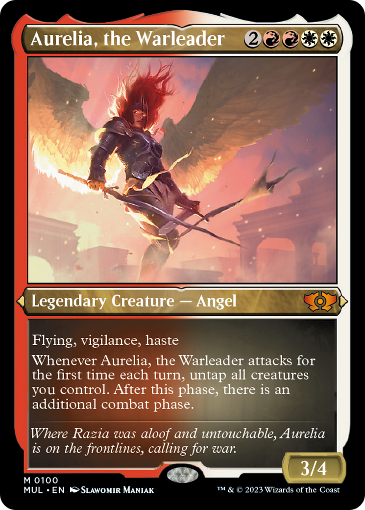 Aurelia, the Warleader (Foil Etched) [Multiverse Legends] | Rook's Games and More