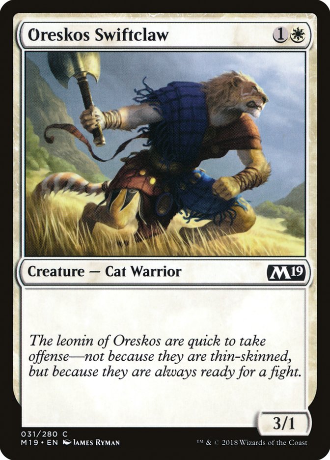 Oreskos Swiftclaw [Core Set 2019] | Rook's Games and More