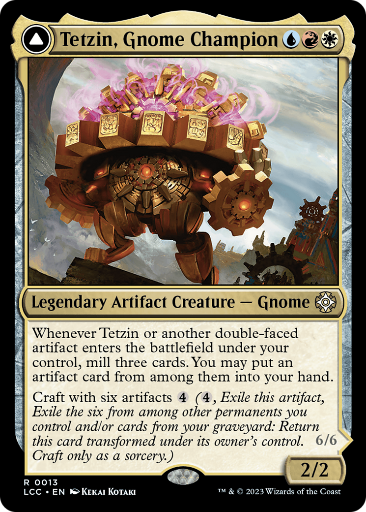 Tetzin, Gnome Champion // The Golden-Gear Colossus [The Lost Caverns of Ixalan Commander] | Rook's Games and More