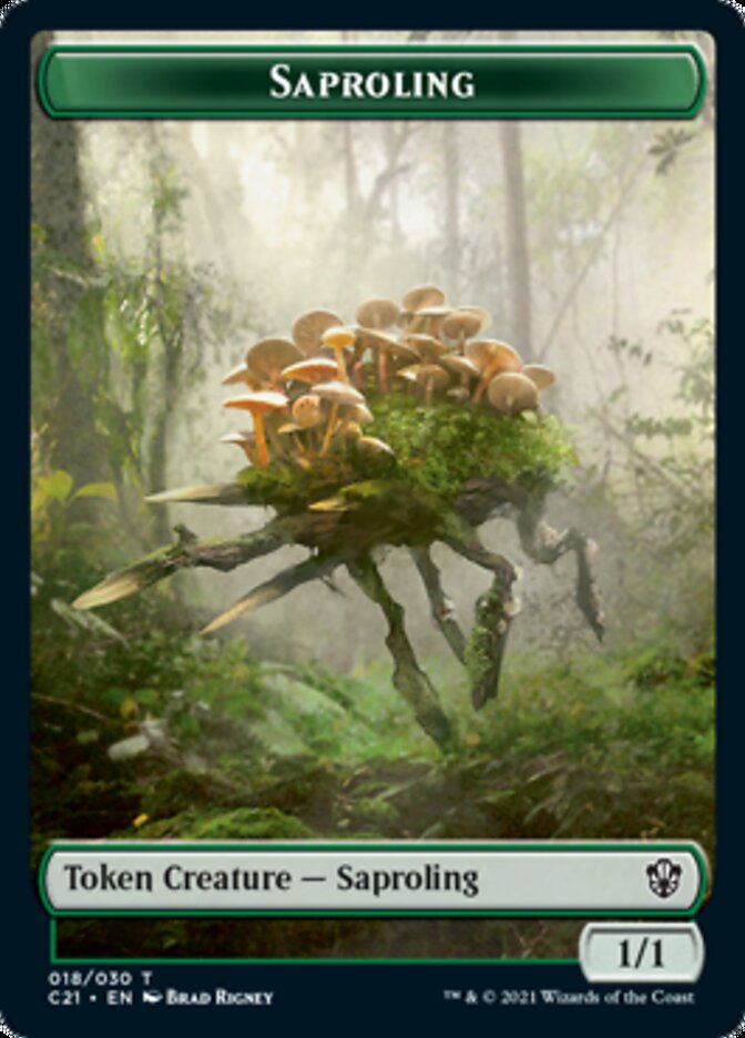 Food // Saproling Token [Commander 2021 Tokens] | Rook's Games and More