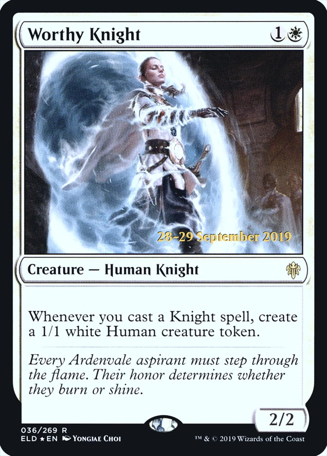 Worthy Knight  [Throne of Eldraine Prerelease Promos] | Rook's Games and More