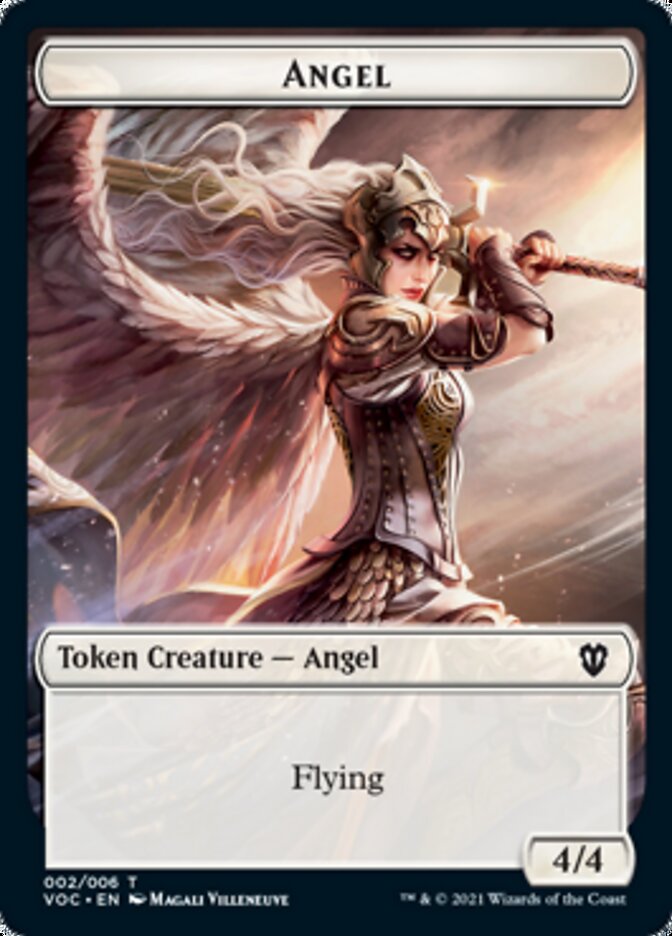 Angel // Clue Double-sided Token [Innistrad: Crimson Vow Commander Tokens] | Rook's Games and More