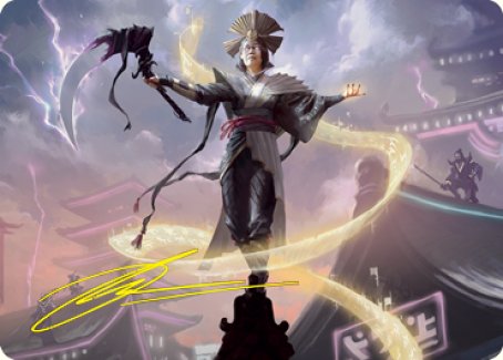 Naomi, Pillar of Order Art Card (Gold-Stamped Signature) [Kamigawa: Neon Dynasty Art Series] | Rook's Games and More