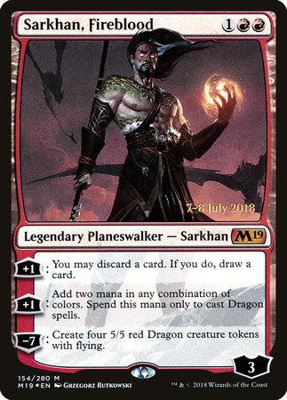 Sarkhan, Fireblood [Core Set 2019 Promos] | Rook's Games and More