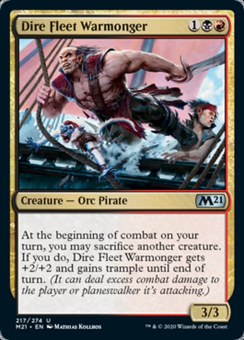 Dire Fleet Warmonger [Core Set 2021] | Rook's Games and More