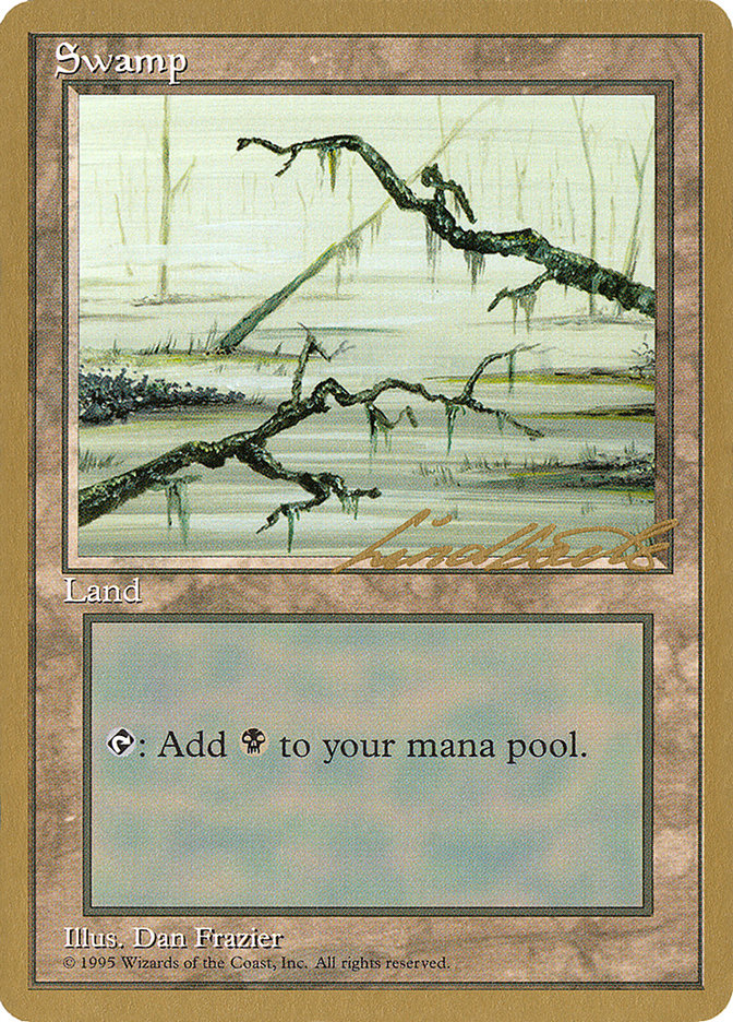 Swamp (ll371) (Leon Lindback) [Pro Tour Collector Set] | Rook's Games and More