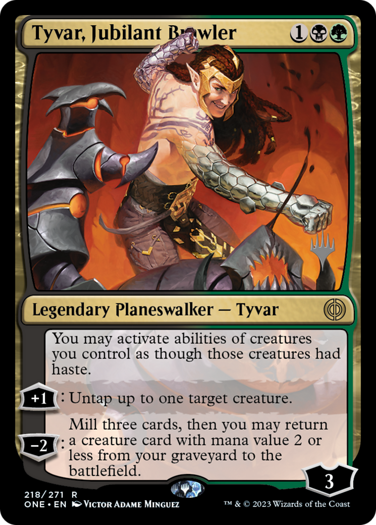 Tyvar, Jubilant Brawler (Promo Pack) [Phyrexia: All Will Be One Promos] | Rook's Games and More