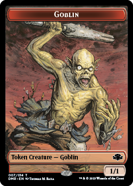 Goblin // Cat (008) Double-Sided Token [Dominaria Remastered Tokens] | Rook's Games and More