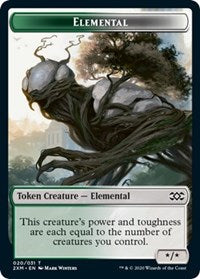 Elemental // Treasure Double-sided Token [Double Masters Tokens] | Rook's Games and More