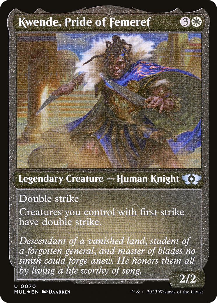 Kwende, Pride of Femeref (Foil Etched) [Multiverse Legends] | Rook's Games and More