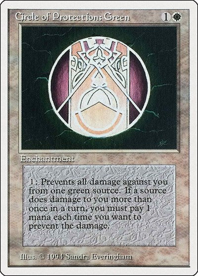 Circle of Protection: Green [Summer Magic / Edgar] | Rook's Games and More